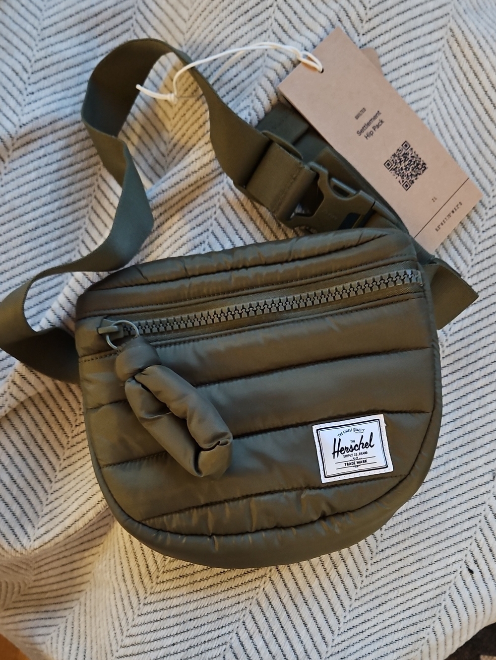 Herschel Supply Company Olive Green Quilted Crossbody Bag